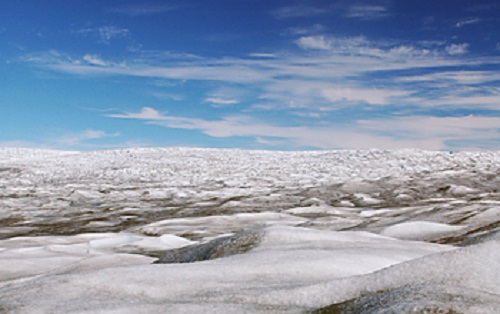 Photo of Greenland ice sheet by Peter West, NSF