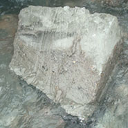 Block of Anatarctic ice containing subglacial sediments Photo of block of Antarctic ice