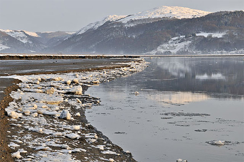 Ice-floes on the Dyfi Estuary, December 2010