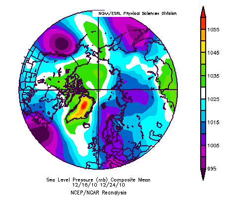 Extreme meridionality: December 2010