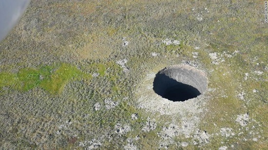 Tundra Crater in Siberia Aug 2020